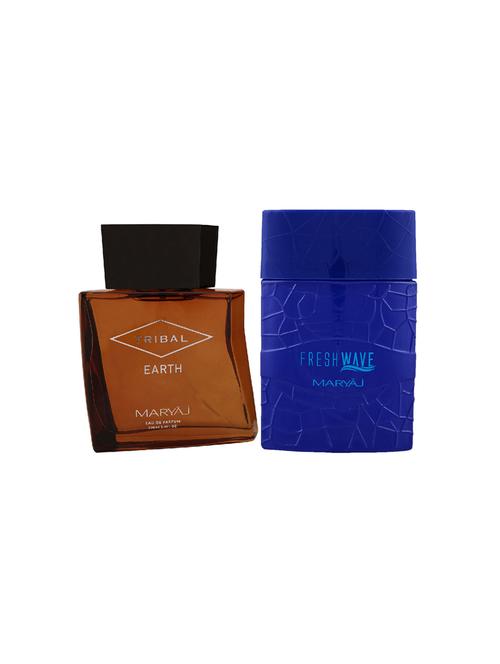 maryaj tribal earth edp 100ml for unisex and maryaj fresh wave edp 100ml for men + 2 parfum testers free - 17121512 - Very Small Image - 1