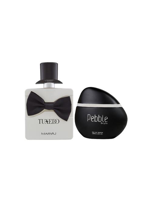 maryaj tuxedo edp spicy 100ml for men and maryaj pebble style edp spicy 100ml for men + 2 parfum testers free - 17121547 - Very Small Image - 1