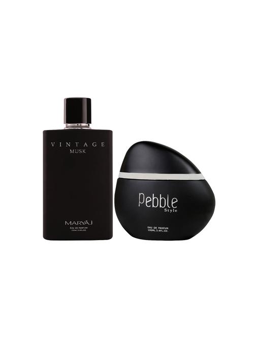 maryaj vintage musk edp musky 100ml for unisex and maryaj pebble style edp spicy 100ml for men + 2 parfum testers free - 17121571 - Very Small Image - 1