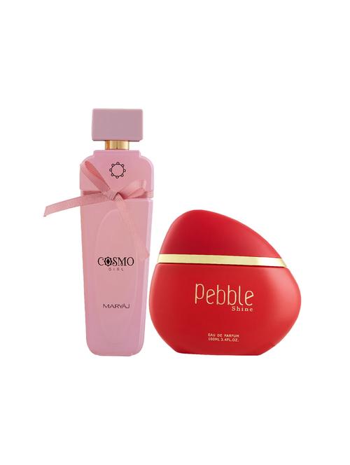 maryaj cosmo girl edp powdery 100ml for women and maryaj pebble shine edp 100ml for women + 2 parfum testers free - 17121579 - Very Small Image - 1