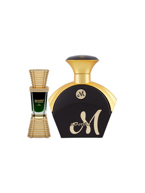 ajmal jannatul firdaus cp alcohol-free attar 10ml for unisex and maryaj m for her edp 90ml for women + 2 parfum testers free - 17121714 - Very Small Image - 1