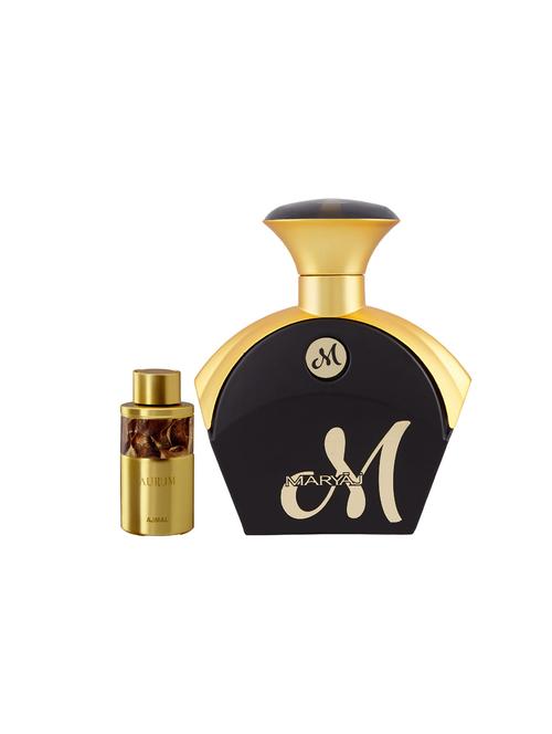 ajmal aurum cp alcohol-free attar 10ml for women and maryaj m for her edp 90ml for women + 2 parfum testers free - 17121717 - Very Small Image - 1