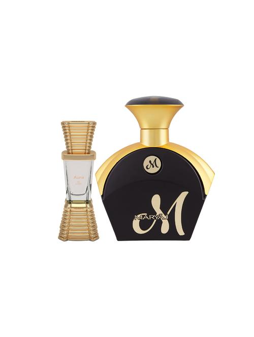 ajmal aura cp alcohol-free attar 10ml for unisex and maryaj m for her edp 90ml for women + 2 parfum testers free - 17121718 - Very Small Image - 1