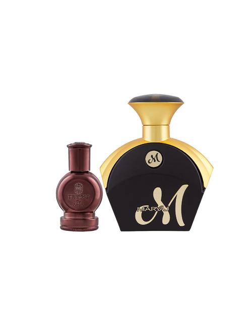 ajmal tempest cp alcohol-free attar 12ml for unisex and maryaj m for her edp 90ml for women + 2 parfum testers free - 17121720 - Very Small Image - 1