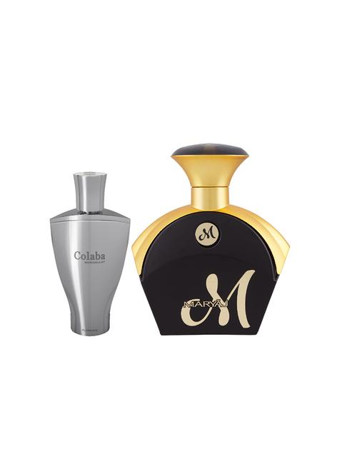 ajmal colaba mukhallat cp alcohol-free attar 14ml for unisex and maryaj m for her edp 90ml for women + 2 parfum testers free - 17121731 - Very Small Image - 1