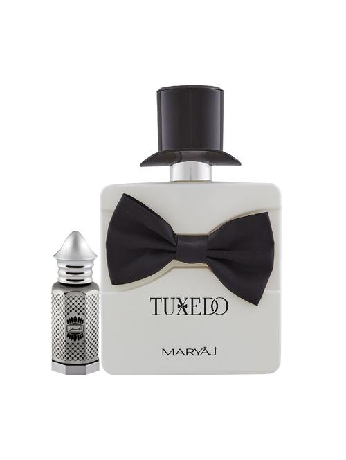 ajmal asher cp alcohol-free attar 12ml for unisex and maryaj tuxedo edp 100ml for men + 2 parfum testers free - 17121774 - Very Small Image - 1