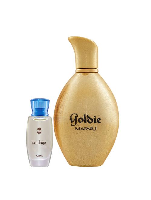 ajmal raindrops cp alcohol-free attar 10ml for women and maryaj goldie edp 100ml for women + 2 parfum testers free - 17121791 - Very Small Image - 1