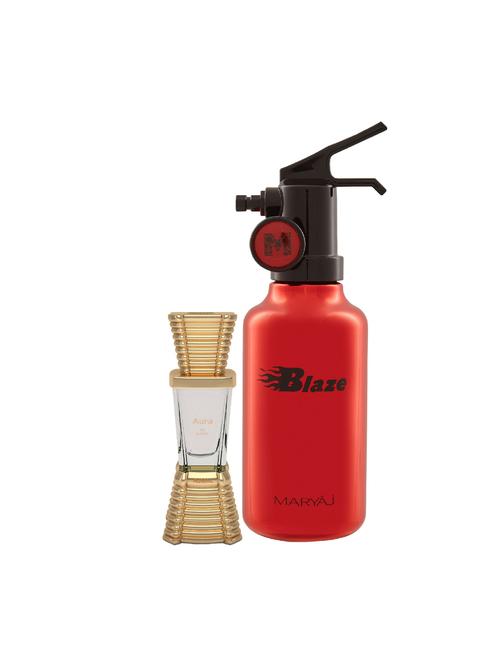 ajmal aura concentrated oil alcohol-free attar 10ml for unisex and maryaj blaze edp 100ml for men + 2 parfum testers free - 17121806 - Very Small Image - 1