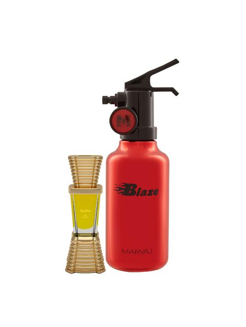ajmal selfie concentrated oil alcohol-free attar 10ml for men and maryaj blaze edp 100ml for men + 2 parfum testers free - 17121811 - Very Small Image - 1