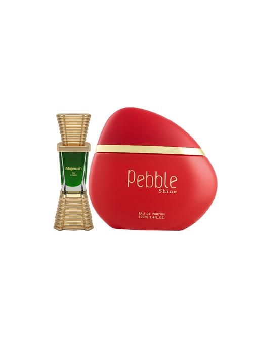 ajmal majmua cp alcohol-free attar 10ml for unisex and maryaj pebble shine edp 100ml for women + 2 parfum testers free - 17121828 - Very Small Image - 1