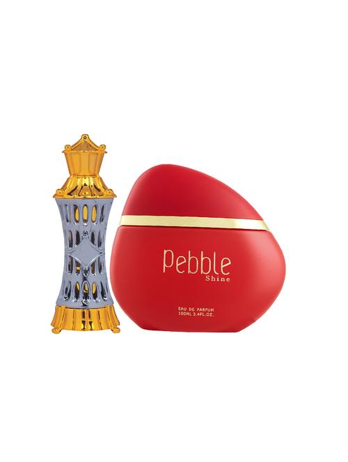 ajmal mizyaan cp musky alcohol-free attar 14ml for unisex and maryaj pebble shine edp 100ml for women + 2 parfum testers free - 17121838 - Very Small Image - 1