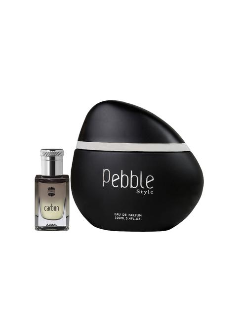 ajmal carbon cp alcohol-free attar 10ml for men and maryaj pebble style edp 100ml for men + 2 parfum testers free - 17121852 - Very Small Image - 1