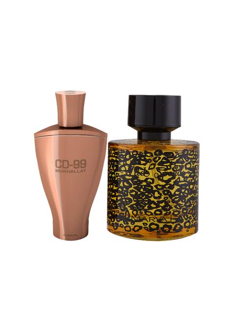 ajmal cd 99 mukhallat cp alcohol-free attar 14ml for unisex and maryaj wild speed edp 100ml for men + 2 parfum testers free - 17121925 - Very Small Image - 1