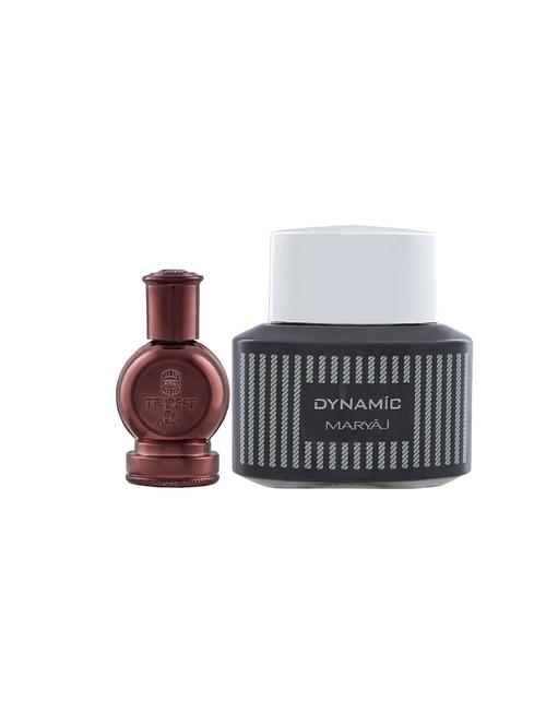 ajmal tempest cp alcohol-free attar 12ml for unisex and maryaj dynamic edp 100ml for men + 2 parfum testers free - 17121939 - Very Small Image - 1