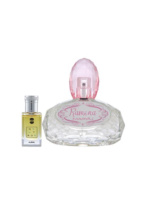 ajmal neutron concentrated oil alcohol-free attar 10ml for men and maryaj ramona edp 100ml for women + 2 parfum testers free - 17121965 - Very Small Image - 1