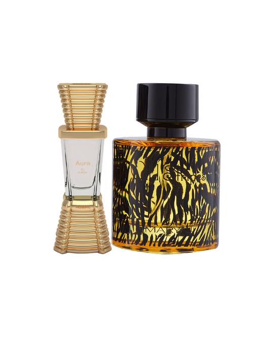ajmal aura cp alcohol-free attar 10ml for unisex and maryaj wild stripes edp 100ml for men + 2 parfum testers free - 17122025 - Very Small Image - 1