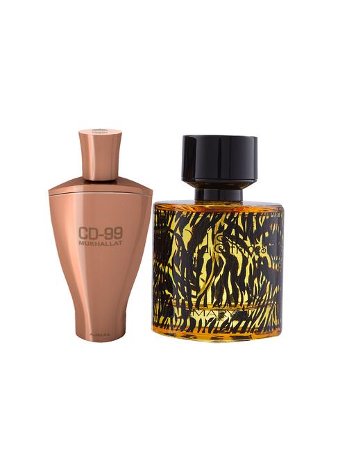 ajmal cd 99 mukhallat cp alcohol-free attar 14ml for unisex and maryaj wild stripes edp 100ml for men + 2 parfum testers free - 17122035 - Very Small Image - 1