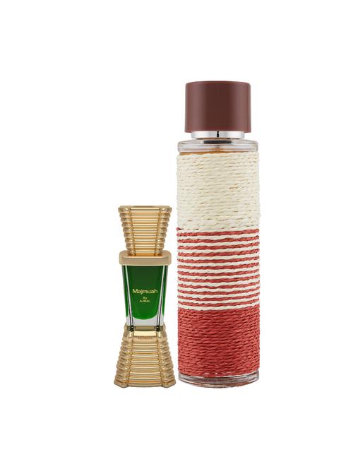 ajmal majmua cp alcohol-free attar 10ml for unisex and maryaj deuce homme edp 100ml for men + 2 parfum testers free - 17122048 - Very Small Image - 1