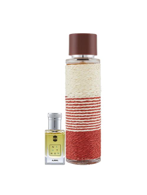 ajmal neutron cp alcohol-free attar 10ml for men and maryaj deuce homme edp 100ml for men + 2 parfum testers free - 17122053 - Very Small Image - 1