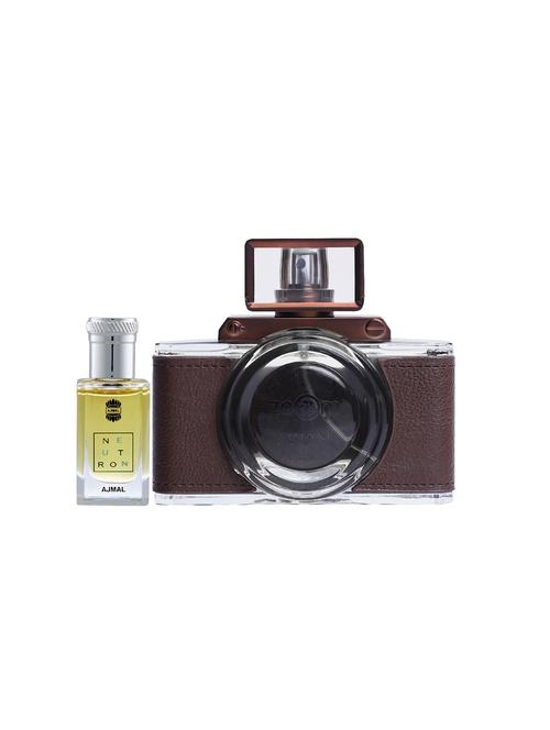 ajmal neutron cp alcohol-free attar 10ml for men and maryaj zoom pour homme edp 100ml for men + 2 parfum testers free - 17122075 - Very Small Image - 1