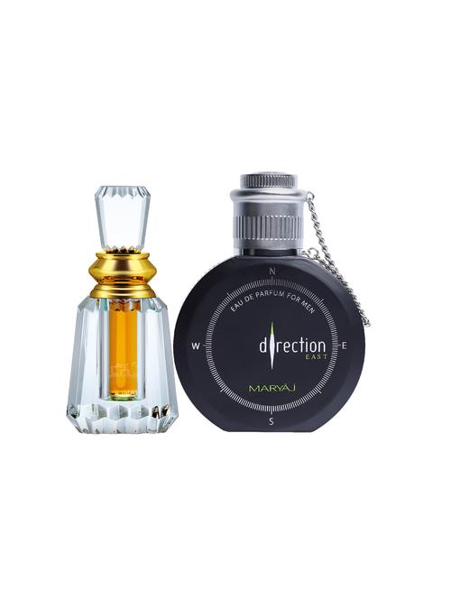 ajmal oudh mukhallat cp oudhy 6ml for unisex and maryaj direction east edp 100ml for men + 2 parfum testers free - 17122115 - Very Small Image - 1