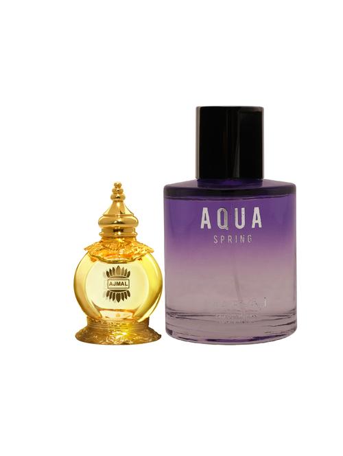 ajmal mukhallat al wafa cp 12ml for unisex and maryaj aqua spring edp 100ml for women + 2 parfum testers free - 17122189 - Very Small Image - 1