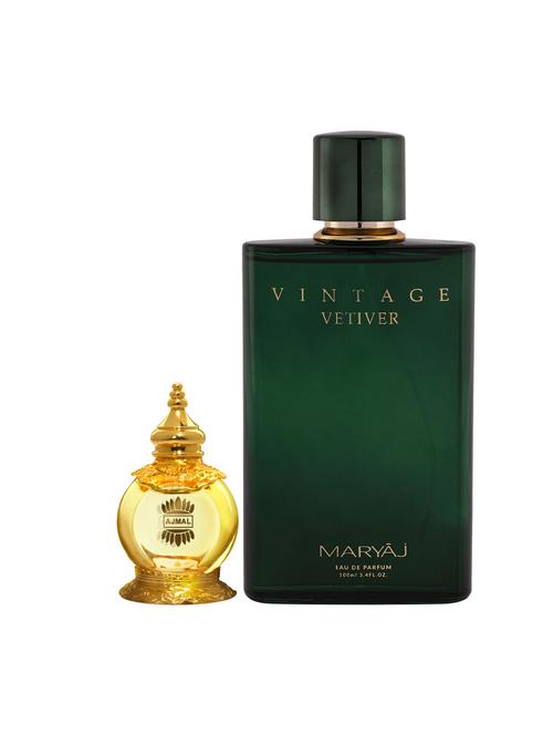 ajmal mukhallat al wafa cp 12ml for unisex and maryaj vintage vetiver edp 100ml for unisex + 2 parfum testers free - 17122255 - Very Small Image - 1