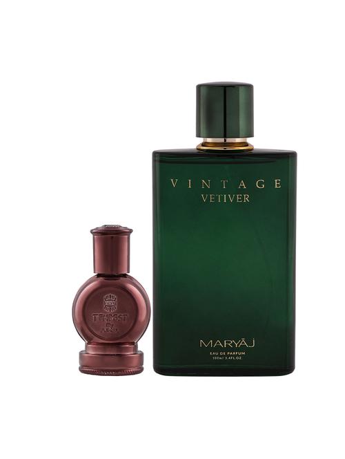 ajmal tempest cp alcohol-free attar 12ml for unisex and maryaj vintage vetiver edp 100ml for unisex + 2 parfum testers free - 17122260 - Very Small Image - 1