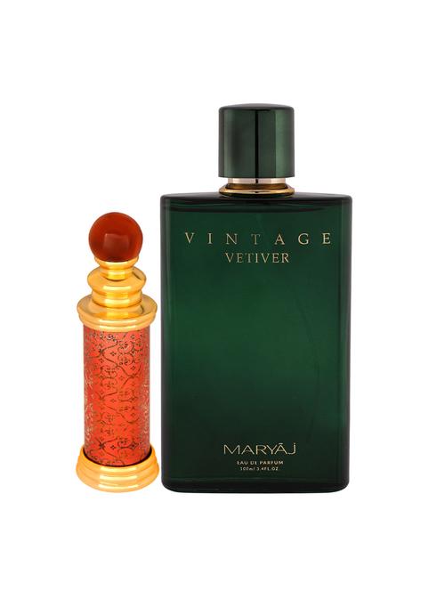 ajmal classic oud cp oudh 10ml for unisex and maryaj vintage vetiver edp 100ml for unisex + 2 parfum testers free - 17122273 - Very Small Image - 1