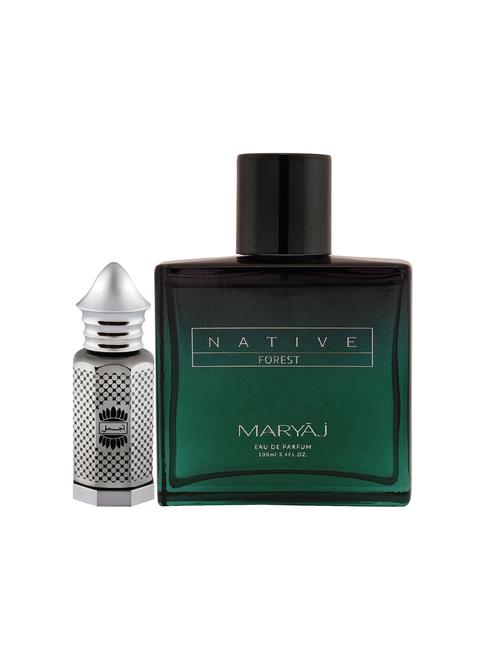 ajmal asher cp alcohol-free attar 12ml for unisex and maryaj native forest edp 100ml for unisex + 2 parfum testers free - 17122314 - Very Small Image - 1