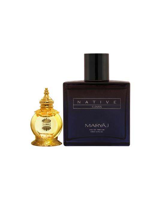 ajmal mukhallat al wafa cp 12ml for unisex and maryaj native clouds edp 100ml for unisex + 2 parfum testers free - 17122321 - Very Small Image - 1