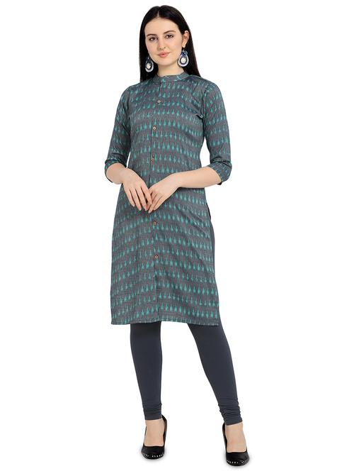 ikat straight kurta - 17122641 - Very Small Image - 1