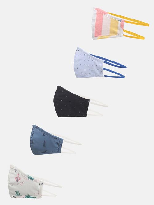 kids (2-6 years) 5 pcs printed 3-ply anti-pollution reusable outdoor masks - 17122744 - Very Small Image - 1