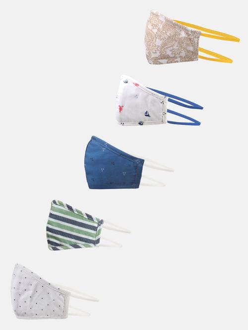kids (2-6 years) 5 pcs printed 3-ply anti-pollution reusable outdoor masks - 17122747 - Very Small Image - 1
