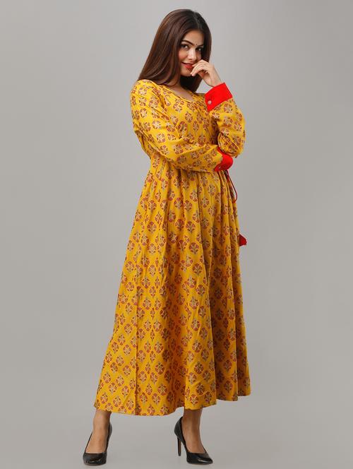 floral anarkali kurta - 17124766 - Very Small Image - 1