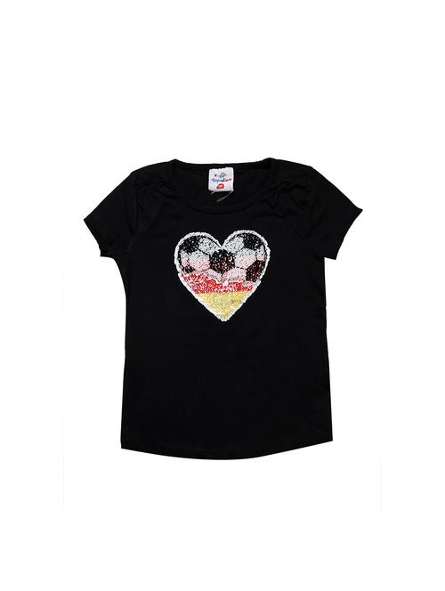 black cotton regular tops & tee - 17124779 - Very Small Image - 1
