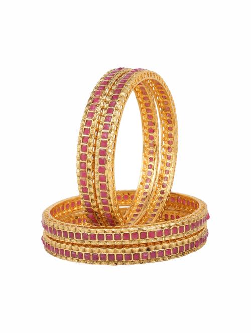 gold tone metal stone bangle - 17124782 - Very Small Image - 1