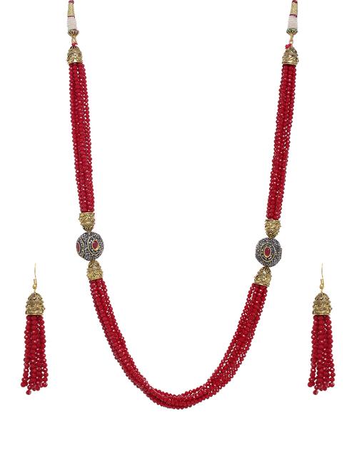 red metal necklaces and earring - 17124830 - Very Small Image - 1