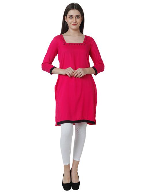 embroidered straight kurta - 17125743 - Very Small Image - 1
