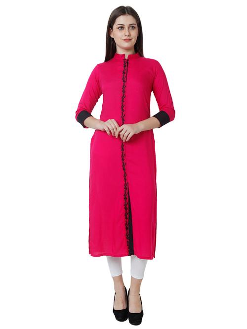 embroidered straight kurta - 17125745 - Very Small Image - 1