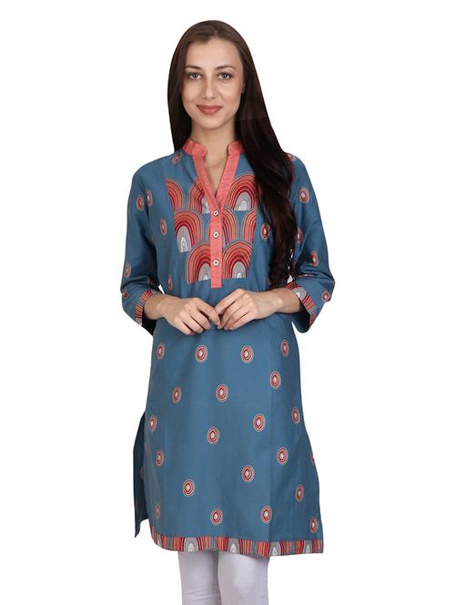 printed a-line kurta - 17125798 - Very Small Image - 1
