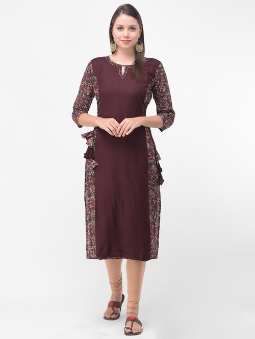 kalamkari straight kurta - 17126007 - Very Small Image - 1