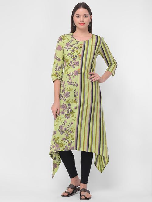 floral asymmetric kurta - 17126024 - Very Small Image - 1