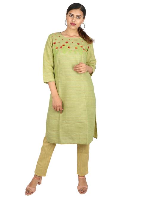 embroidered kurta pant set - 17126064 - Very Small Image - 1