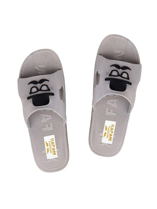 grey rubber slip on flip flops - 17126140 - Very Small Image - 1