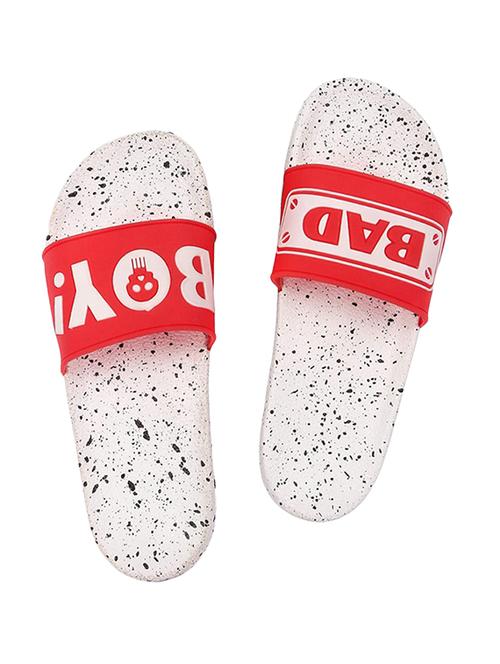 red rubber slip on flip flops - 17126213 - Very Small Image - 1