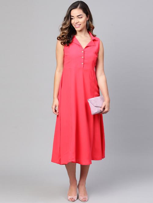 shirt collar a-line dress - 17127252 - Very Small Image - 1