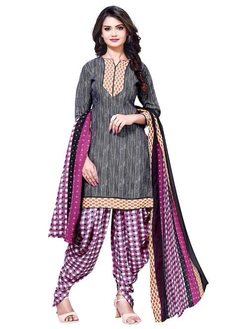 checkered salwar suit set - 17128047 - Very Small Image - 1