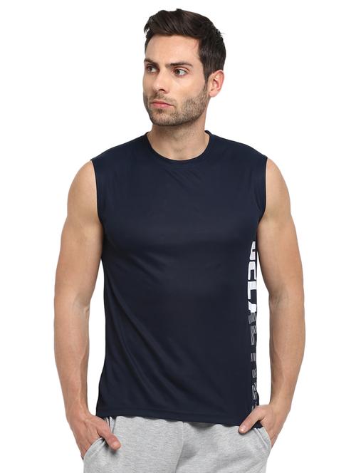 dark blue printed t-shirt - 17128163 - Very Small Image - 1