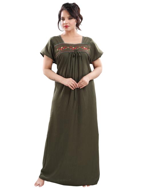 embroidered nightwear gown - 17129433 - Very Small Image - 1